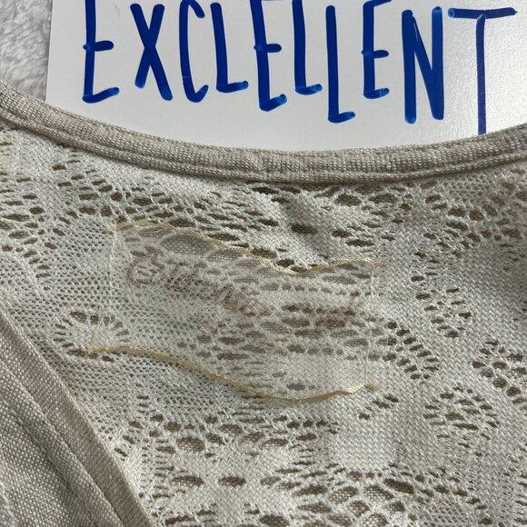 Coldwater Creek Womens Linen Button Front Vest Gray Lace Trim Sleeveless Casual - Picture 3 of 9